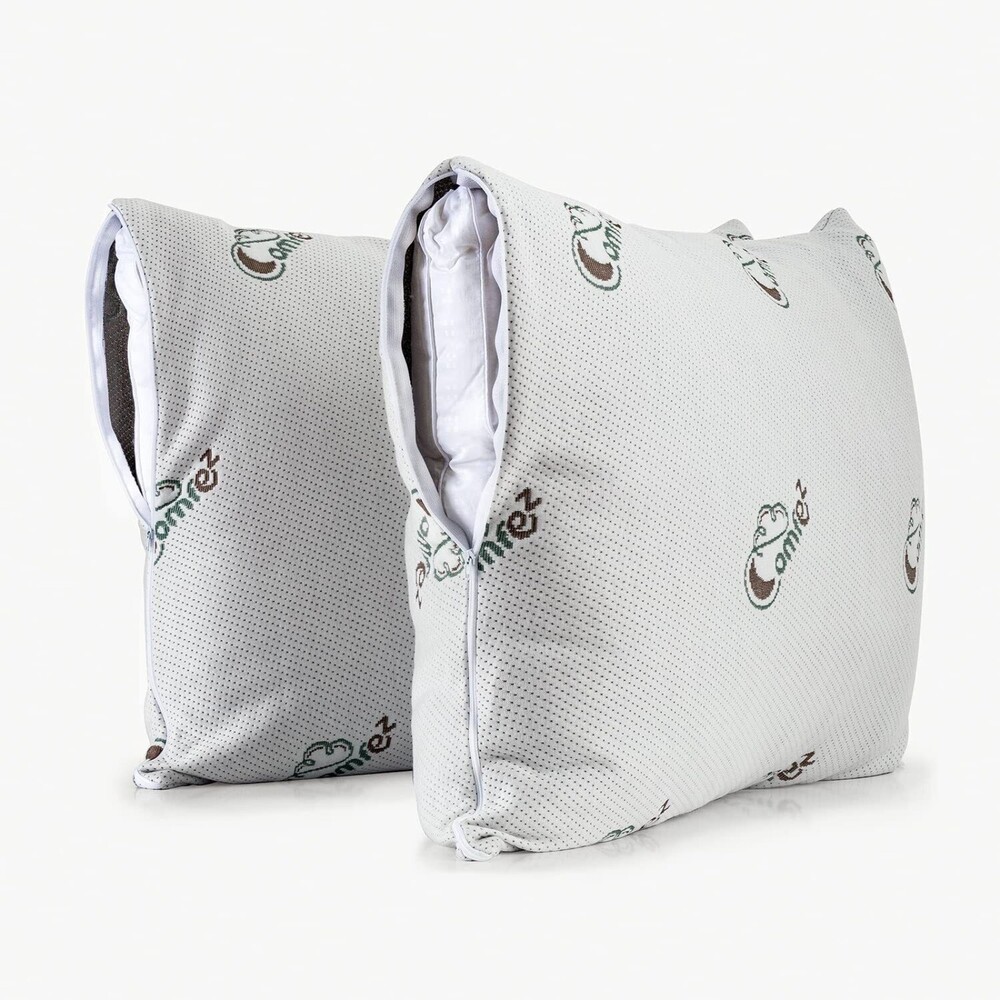 ComfEz Memory Foam Pillow Cover with Cooling Gel Pad Insert